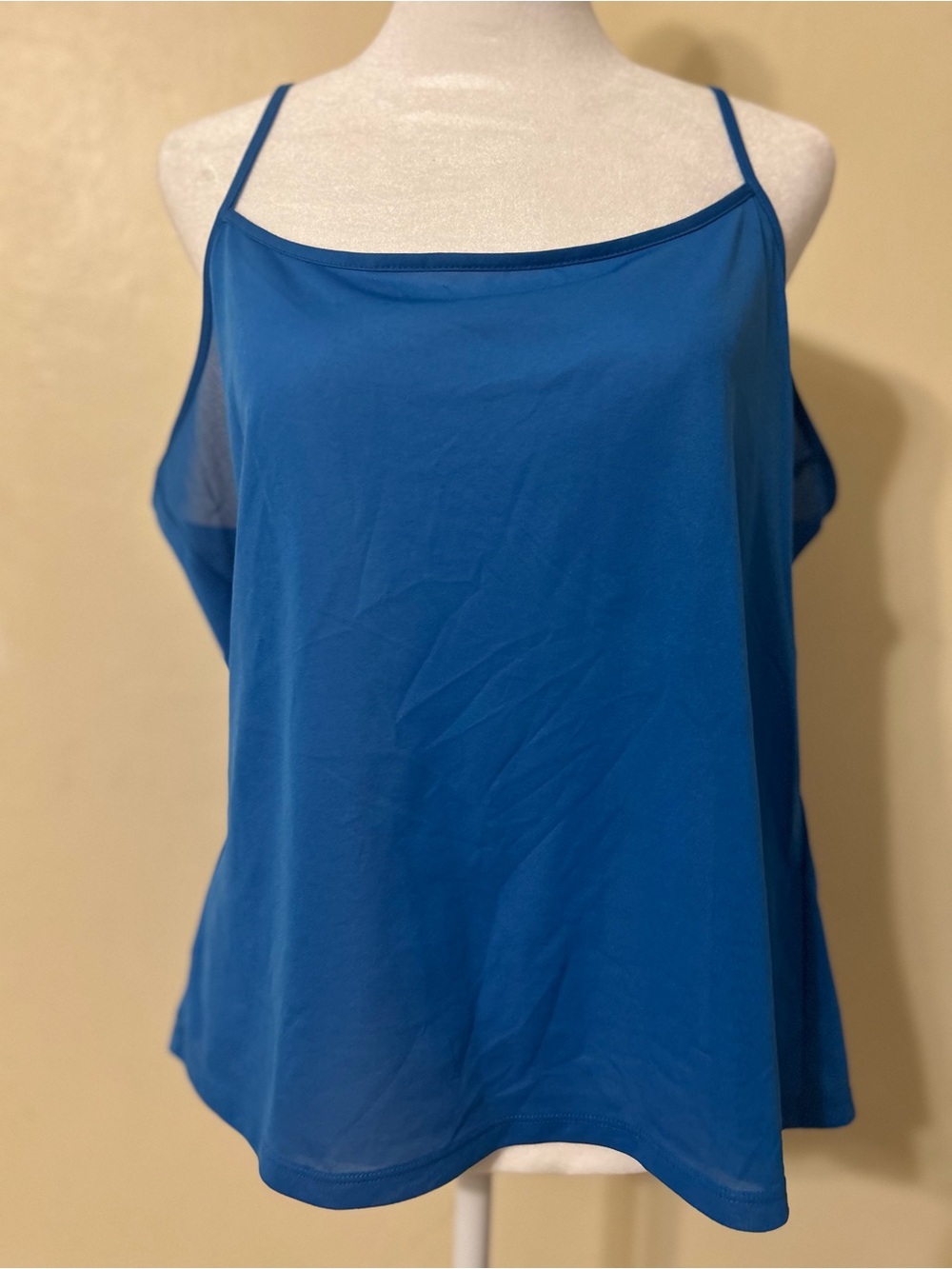 Dkny Electric Blue Spaghetti Strap Muscle Tank